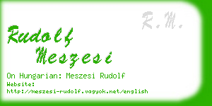 rudolf meszesi business card